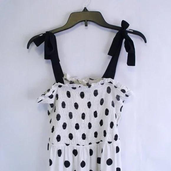 Monteau Smocked Polka Dot Dress - Picture 2 of 5